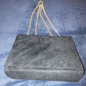 Black velvet bag
